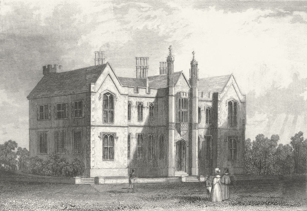 LINCS. Stamford & Rutland hospital. &. Saunders 1836 old antique print picture